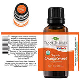 Plant Therapy Sweet Orange Organic Essential Oil 100% Pure, USDA Certified Organic, Undiluted, Natural Aromatherapy, Therapeutic Grade 30 mL (1 oz)