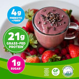 Orgain Whey Protein Powder, Creamy Chocolate Fudge - 21g Grass Fed Dairy Protein, Gluten Free, Soy Free, No Sugar Added, Kosher, No Added Hormones or Carrageenan, For Smoothies & Shakes - 1.82lb