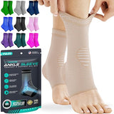 Modvel Ankle Brace for Women & Men - 4 Pair's of Ankle Support Sleeve & Ankle Wrap - Compression Ankle Brace for Sprained Ankle, Achilles Tendonitis, Plantar Fasciitis, & Injured Foot