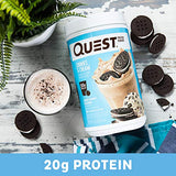 Quest Nutrition Cookies & Cream Protein Powder; 20g Protein; 1g Sugar; Low Carb; Gluten Free; 1.6 Pound; 24 Servings