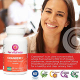 her vital way Cranberex - Cranberry Pills for Women and Men - Cranberry Supplement with 36mg PAC - Cranberry Extract Capsules for Urinary Tract Health and Kidney Care - 60 Veg Capsules