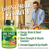 NATURELO One Daily Multivitamin for Men - with Vitamins & Minerals + Organic Whole Foods - Supplement to Boost Energy, General Health - Non-GMO - 240 Capsules - 8 Month Supply