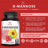 VALI D-Mannose 1000mg Urinary Tract Health Formula. Organic Cranberry Fruit Powder & Hibiscus. Healthy Bladder, Natural Cleanse, Fast Detox Flush, Herbal UT Function Support Pills. 60 Veggie Capsules