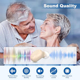 Hearing Aids for Hearing Loss, Rechargeable Hearing Aids for Seniors with Noise Cancelling, OTC Invisible Hearing Amplifier for Seniors Adults Magnetic Contact Charging Box