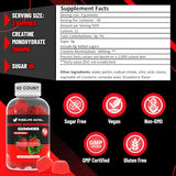 Creatine Monohydrate Gummies - Boost Strength & Focus - 3g per Serving - Sugar free - 90 Count - Natural Strawberry Flavor Creatine Gummies for Men & Women - Non-Bloating - Vegan - Gluten Free