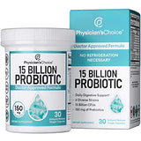 Physician's CHOICE Beginner Probiotics 15 Billion CFU - 6 Diverse Strains & Organic Prebiotics, Designed for Overall Digestive Health and Supports Occasional Constipation, Diarrhea, Gas & Bloating