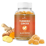 BeLive Turmeric Curcumin with Black Pepper & Ginger - Turmeric and Ginger Supplement for Immune Support, Healthy Skin, and Joint Health - Tropical Flavor | 2-Pack