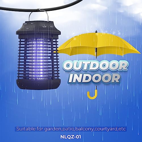 Bug Zapper 𝟰𝟮𝟬𝟬𝗩 for Outdoor and Indoor, Waterproof Electric Mosquito Zappers, Mosquito lamp, Electronic Bug Zapper Light Bulb for Backyard, Patio