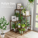 Bamworld 4-Tier Indoor Outdoor Plant Stand Holder for Patio Balcony Garden