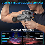 TOLOCO Massage Gun, Muscle Massage Gun Deep Tissue for Athletes with 10 Massage Heads, Electric Percussion Massager for Any Pain Relief, Carbon