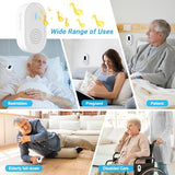 Wireless Caregiver Pager Call Button Nurse Call System Rechargeable & Portable Receiver with 500Ft Range for Elderly/Patient/Disabled at Home/Hospital/Clinic