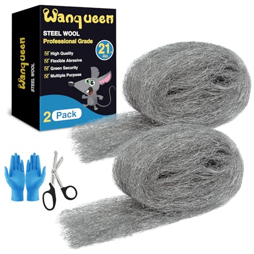 Steel Wool Mice Control 4'' * 21' Total Rodent Control Fill Fabric, St