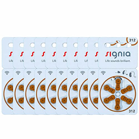 Signia Size 312 (Pack of 60) - Hearing Aid Batteries