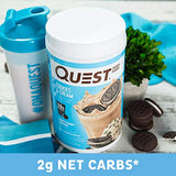 Quest Nutrition Cookies & Cream Protein Powder; 20g Protein; 1g Sugar; Low Carb; Gluten Free; 1.6 Pound; 24 Servings