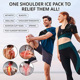 Suptrust Shoulder Ice Pack Rotator Cuff Hot Cold Therapy, Ice Packs for Injuries Reusable, Shoulder Support Ice Wrap for Frozen Shoulder, Sports Injuries, Bursitis, Tendinitis & Surgery Recovery(XL)