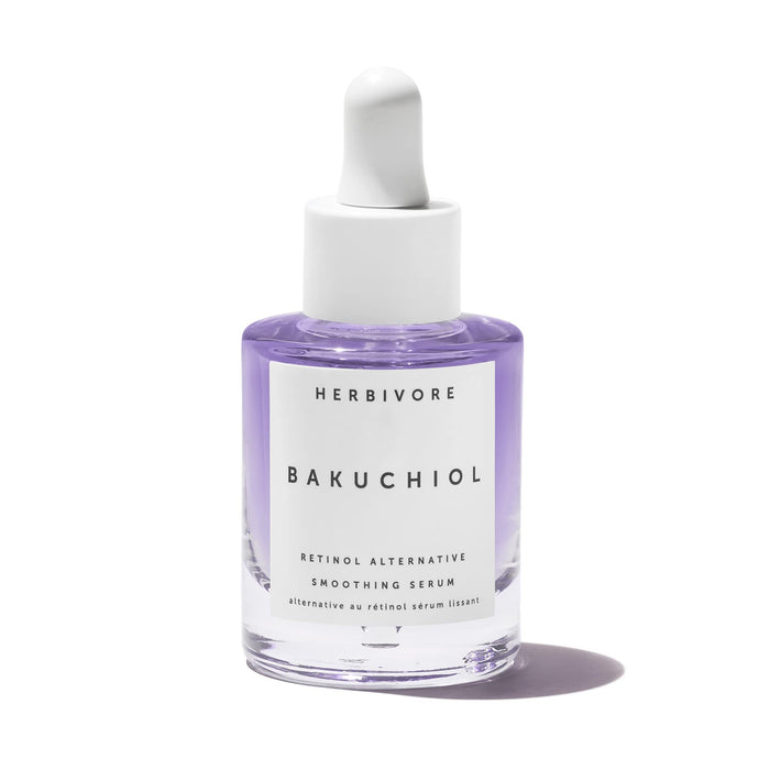 HERBIVORE Bakuchiol Retinol Alternative Face Serum REGULAR STRENGTH - Bakuchiol + Peptides, Smooths Skin, Reduces Fine Lines & Wrinkles, Plant-based, Vegan, Cruelty-free, 30mL / 1 oz