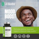 LES Labs Mood Boost – Stress Relief, Mood Support, Deep Relaxation & Better Sleep – 5-HTP, Ashwagandha, Rhodiola Rosea, Magnesium, L-Theanine & GABA – Non-GMO Supplement – 60 Capsules