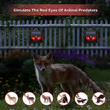 Solar Powered Nocturnal Animal Repeller, Predator Control Light Animal Repellent Device, Red Led Light Outdoor Deterrent Coyote Raccoon Deer Fox Skunk Squirrel for Garden Yard Farm Chicken Coop (2)