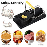 24 Pcs Mouse Traps Plastic Mice Trap House Indoor Rat Trap Quick Effective Safe Mouse Traps for Warehouse Garden Kitchen 3.86 x 1.81 x 2.17 Inch (Black, Yellow)