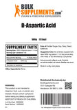 BULKSUPPLEMENTS.COM D-Aspartic Acid Powder - Amino Acids Supplement, DAA Supplement - Unflavored, Soy Free - 3000mg (3g) per Serving, 167 Servings (500 Grams - 1.1 lbs)