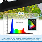 hygger Clip On Full Spectrum Aquarium LED Light, 22W Day-Night Dual Timer Sunrise-Day-Sunset-Moon Fish Tank Light, Adjustable Timer Brightness with 9 Colors for Planted Tank