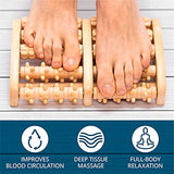TheraFlow Foot Massager for Plantar Fasciitis Relief, Relaxation Gifts for Women, Men - Foot Roller for Foot Pain, Neuropathy, Heel Spur Pain, Stress Relief, Reflexology Tool - Wooden (X-Large)