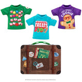 The Elf on the Shelf Claus Couture Sweet Treat Tees for Your Scout Elf - Includes Three tees with Collectible tin Suitcase for Accessories