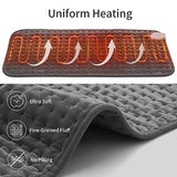 Electric Heating Pad for Back Pain Relife, Cramps, Neck and Shoulder, Moist/Dry Heat Therapy with Auto Shut Off Heating Pads, Holiday Christmas Gifts for Women Men Mom Dad (12"x24"), Gray