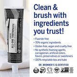 Dr. Bronner’s - All-One Toothpaste (Anise, 5 Ounce, 3-Pack) - 70% Organic Ingredients, Natural and Effective, Fluoride-Free, SLS-Free, Helps Freshen Breath, Reduce Plaque, Whiten Teeth, Vegan