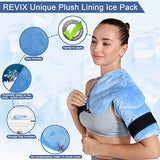 REVIX Shoulder Ice Pack Rotator Cuff Cold Therapy Wraps for Pain Relief & Tendonitis, Reusable Compression Brace for Injuries, Recovery After Shoulders Surgery