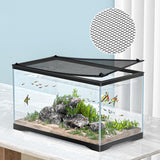 MLEJU DIY Fish Tank Lid Aquarium Cover with Fresh Air Netting to Prevent Fish from Jumping Out of The Tank and Reptile Pet from Escaping, Adjustable Size Fit Tank Size Max 37''X18''