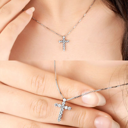 Womens Cross Necklace, Diamond Cross Pendant For Women