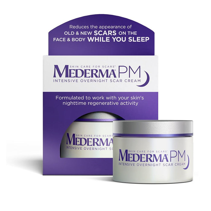 Mederma PM Intensive Overnight Scar Cream - Works with Skin's Nighttime Regenerative Activity - Once-Nightly Application Is Clinically Shown to Make Scars Smaller & Less Visible- 1.7 ounce