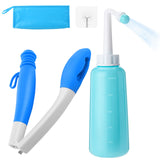 Jhua Foldable Toilet Aids for Wiping Portable Bidet Sprayer Bottle Set, Long Reach Bottom Buddy Wiping Aid Butt Buddy Wiper Tool with Carrying Bag Hook, Comfort Personal Hygiene Care for Home Travel