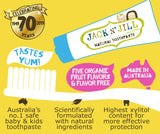 Jack N' Jill Natural Certified Toothpaste - Safe if Swallowed, Contains 40% Xylitol, Fluoride Free, Organic Fruit Flavor, Makes Tooth Brushing Fun for Kids - Blackcurrant, 1.76 oz (Pack of 3)