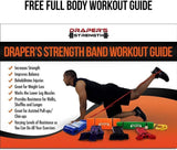 Draper's Strength Heavy Duty Pull Up Assist and Powerlifting Stretch Bands (Single Band or Set) 41-inch 6 Band Set (2-150 lbs)