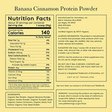 Truvani Organic Vegan Protein Powder Banana Cinnamon - 20g of Plant Based Protein, Organic Protein Powder, Pea Protein for Women and Men, Vegan, Non GMO, Gluten Free, Dairy Free (20 Servings)