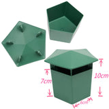 Beslands 5 Pcs Plastic Box 3.9" x 2.4" x 2.8" (Green)