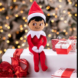 The Elf on the Shelf 12" Plushee Pal Snuggler Elf Dark Tone Girl & Boy with Joy Travel Bag