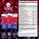 Trace Minerals | Power Pak Electrolyte Powder Packets | 1200 mg Vitamin C, Zinc, Magnesium | Boost Hydration, Immunity, Energy, Muscle Stamina | Pomegranate Blueberry | 30 Packets