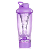 Electric Protein Shaker Bottle, 24 oz USB Rechargeable Blender Bottles, Shaker Bottles for Protein Mixes with BPA Free, Made with Tritan Portable Blender Cup for Protein Shakes (Purple)