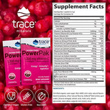 Trace Minerals | Power Pak Electrolyte Powder Packets | 1200 mg Vitamin C, Zinc, Magnesium | Boost Hydration, Immunity, Energy, Muscle Stamina | Cranberry | 30 Packets