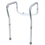 Carex Toilet Safety Frame - Toilet Safety Rails and Grab Bars for Seniors, Elderly, Disabled, Handicap - Easy Install with Adjustable Width/Height, Fits Most Toilets