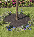 Plow & Hearth 55632 Recycled Rubber Permanent Garden Mulch Border, 120 L x 4.50 W, Black