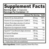 Advanced Bone Supporting Supplement with Algas Calcareas, Vitamin D3,K2, and More I 60 Capsules (1 Packs)