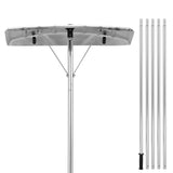 Goplus Snow Roof Rake, 25-Inch Blade 20 FT Extension Snow Shovel for Snow Removal w/Wheels Anti-Slip Handle, Ideal for Roof Car, Heavy Duty Aluminum