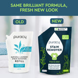 Puracy Laundry Stain Remover Refill - Perfect Laundry, Pure Ingredients - with 6 SuperPlant Enzymes for Easy Removal of Fresh and Set-In Clothing Stains, 98.95% from Mother Nature, 48 Oz