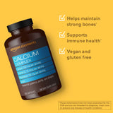 Amazon Elements Calcium Complex with Vitamin D, 250 mg Calcium (3 per Serving), Vegan, 195 Capsules (Packaging may vary), Supports Strong Bones and Immune Health