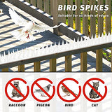 Grovind Birds Spikes Anti Climb Spikes Plastic Spikes to Defence Cat, Racoon and Small Animals Apply to Fences, Roof Keep Birds Away