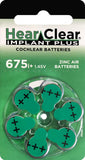 Hear Clear Size 675P PR44SP Cochlear Implant Hearing Aid Batteries (300 Batteries)